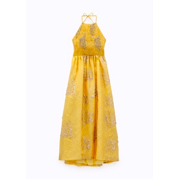 ZARA LIMITED EDITION Gold Embroidered Dress - Picture 8 of 10